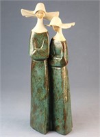 Lladro Figurine #2075 Two Nuns w/ Box