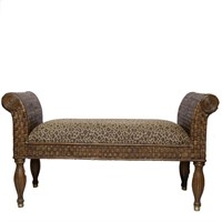 Furniture Ethan Allen Rattan / Wicker Vanity Seat