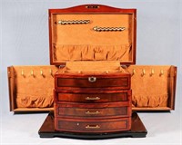Fine Lacquered & Inlaid Jewelry Chest