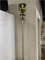 Art Deco Brass Torchere Floor Lamp
