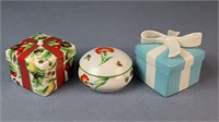 (3) Tiffany & Co. Porcelain Boxes