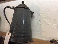 Antique Covered Agate Coffee Pot