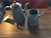2 Antique Agate Coffee Pots