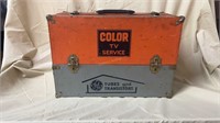 Vintage GE Tv Repairman Box Containing Assorted