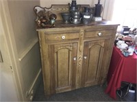Antique Grain-Painted Jelly Cupboard