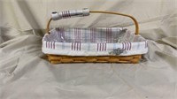 Handwoven Longaberger Basket With Decorative