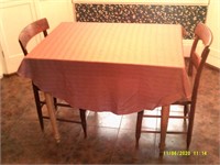 Wooden Table with 2 chairs