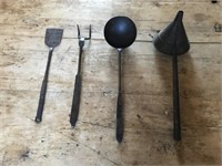 4 Antique Iron Butcher Tools