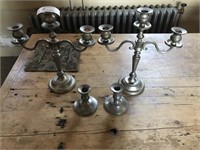 4 Vintage Metal Candle Stands