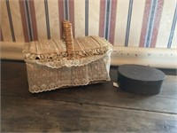 Vintage Sewing Basket and Pantry Box