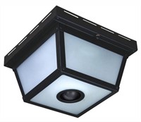 Motion Sensing Exterior Ceiling Fixture - Black