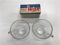 2 Vintage Glass Funnels For Preserving & Wax