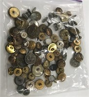 Metal, Brass & Plastic Military Buttons