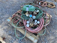 LOT OF TORCH HOSES AND GAUGES