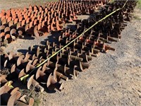 APPROXIMATELY 40 PIECES OF 8"-10" AUGER STEEL