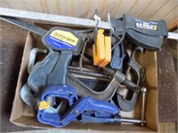 Flat of Clamps with tool box of Clamps