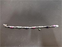 Silver Ruby, Emerald, Sapphire (14.56Cts)