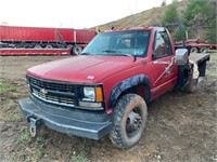 1994 CHEVROLET 3500 FLATBED TRUCK, 1GBHK34N9RE3131