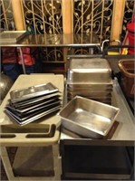 10 steam table pans w/lids - square & deep
