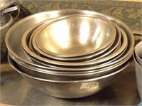 11 s.s. mixing bowls
