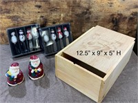 Spread Knives / Salt & Pepper Shakers / Wood Box