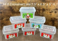 Plastic Christmas Food Storage Containers