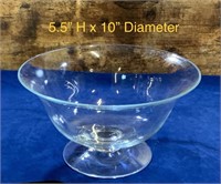 Glass Pedestal Bowl