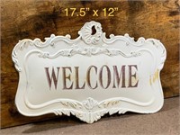 Tin "Welcome" Sign