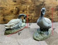 2 Handpainted Ceramic Ducks