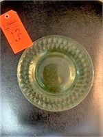 4 Swirl depression glass plates