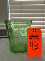 Green Depression ice bucket without handle