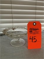 Candlewick crystal depression glass candy dish