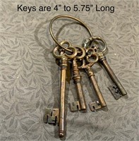 Antique Skeleton Keys w. Ring