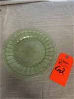Green Depression Glass Plate