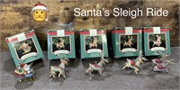 Santa's Sleigh Ride Christmas Tree Ornaments