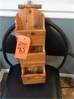 Cedar mail organizer