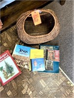 Basket with books and CDs