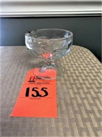 Crystal depression glass sherbet cup
