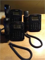 3 polycom phones