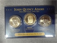 JOHN QUINCY ADAMS COIN SET MAY 15, 2008