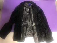 Women’s black fur coat