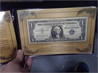 1957 SILVER CERTIFICATE $1 COA