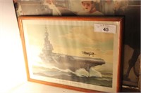 PRINT -AIRCRAFT CARRIER HMP ILLUSTRIOUS 11"X14"