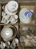 4 Boxes of Glassware, Coffee Cups and Saucers
