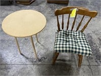 Chair and Round Side Table