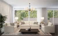 3pc Plush Living Room Sofa Set