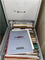 4 Drawer File cabinet with some Machine Manuals