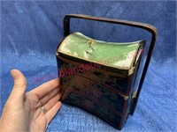 Hand painted Asian lacquer box - smaller