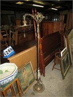VINTAGE BRASS AND MARBLE FLOOR LAMP