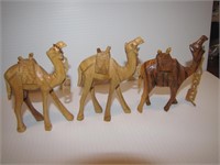 3 Olive Wood 5" Camels